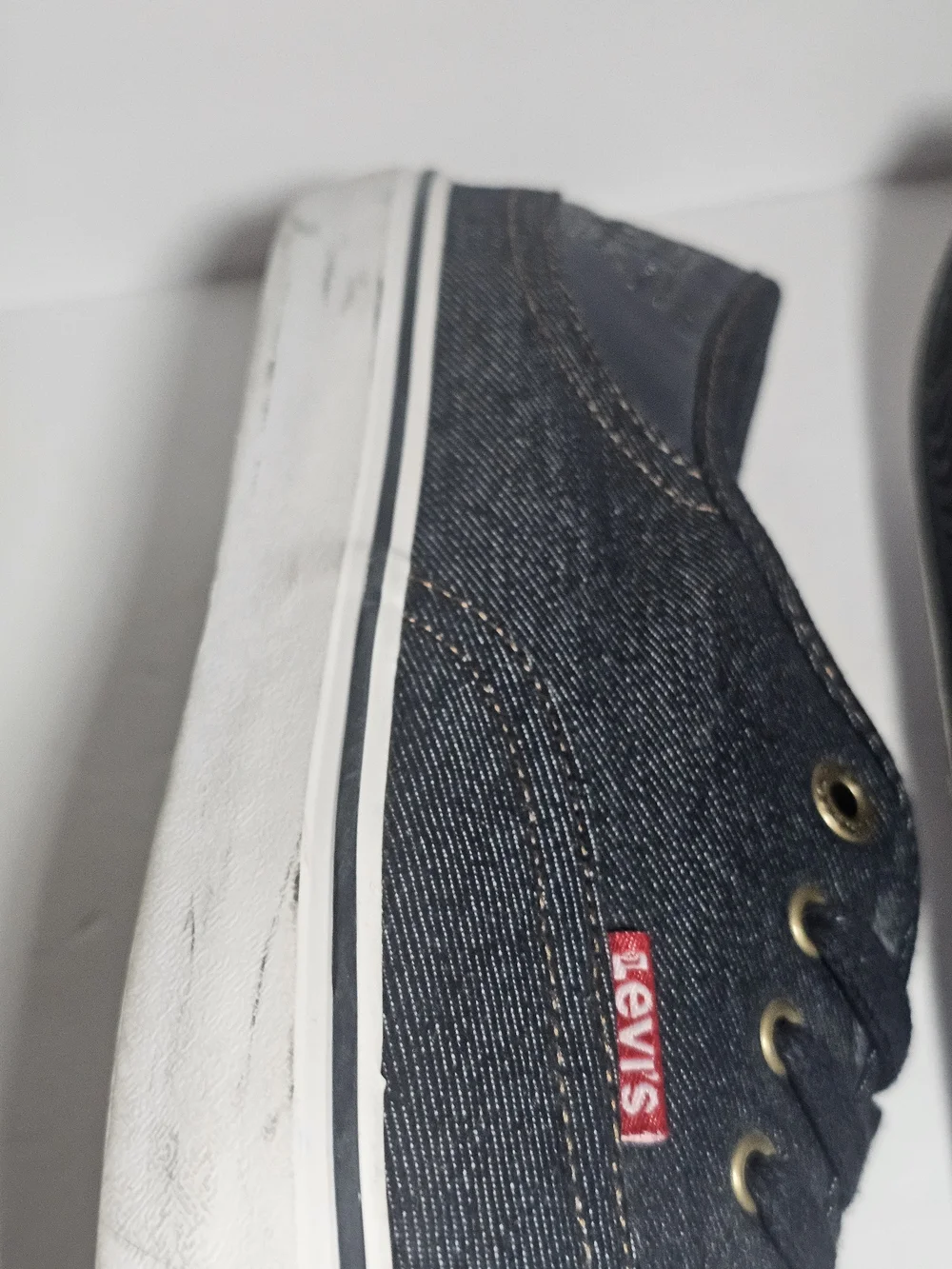 Levi's Comfort Tech Denim Sneakers Mens Size 13 Preppy Lace Up Casual Skate Shoe